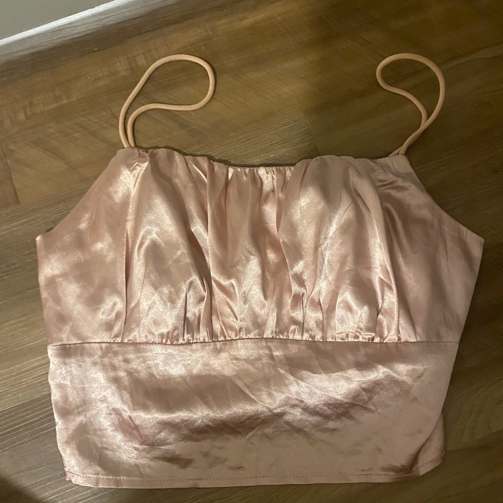 SHEIN Blush Satin Top
